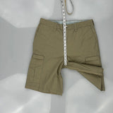 Dickies Cargo Shorts - 32W 11L Khaki Polyester Blend