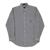 Chaps Ralph Lauren Striped Shirt - Large Blue Cotton