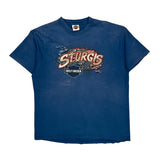 Sturgis Black Hills Rally 2009 Harley Davidson Graphic T-Shirt - XL Blue Cotton