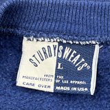 90S Blank Made In USA Sturdy Sweats Sweatshirt - Large Blue Cotton