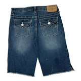 Age 16 True Religion Denim Shorts - Largew 9L Dark Wash Denim