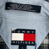 Tommy Hilfiger Checked Shirt - Large Blue Cotton