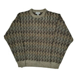David Taylor Argyle Sweater - XL Brown Acrylic