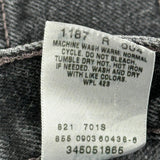 505 Levis Denim Shorts - 32W 9L Black Cotton