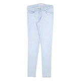 LEVI'S 711 Womens Jeans Blue Slim Skinny Denim Light W27 L32 Stretch Zip