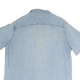 LEVI'S Mens Blue Light Wash Denim Short Sleeve Shirt XL Casual Cotton Blend