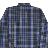 WRANGLER Mens Blue & Black Check Shirt L Western Cotton Blend Casual Button