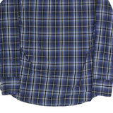 WRANGLER Mens Blue & Black Check Shirt L Western Cotton Blend Casual Button