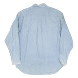 REPUBLIC Mens Blue Denim Shirt M Casual Cotton Blend Long Sleeve Button