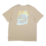 NIKE Mens Beige Graphic T-Shirt XL Short Sleeve Crew Neck Cotton Casual