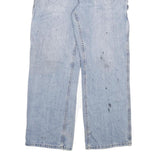 DICKIES Mens Regular Fit Light Blue Denim Jeans W32 L29 Carpenter Style Zip