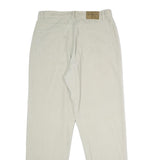 CALVIN KLEIN JEANS Womens Cotton Cream Regular Fit Straight Leg Trousers W32 L32