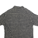 CAMPIA MODA Mens Black & Cream Patterned Summer Shirt XL Casual Fashion
