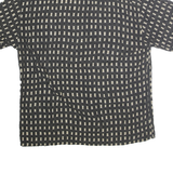 CAMPIA MODA Mens Black & Cream Patterned Summer Shirt XL Casual Fashion