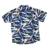 BYGEN Mens Blue & White Floral Cotton Blend Shirt 3XL Casual Summer Beachwear