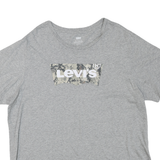 LEVI'S Mens Grey Cotton Blend Graphic T-Shirt XL Short Sleeve Round Neck Casual