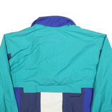 LONDON FOG Mens Teal & Navy Colourblock Jacket XL Polyester Blend Zip Casual