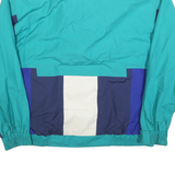 LONDON FOG Mens Teal & Navy Colourblock Jacket XL Polyester Blend Zip Casual