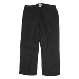 CALVIN KLEIN Womens Cotton Blend Black Regular Straight Trousers W32 L27 Smart