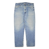 CARHARTT Mens Regular Fit Straight Blue Denim Jeans W42 L36 Zip Cotton Blend