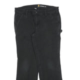 CARHARTT Womens Regular Black Cotton Blend Regular Leg Trousers W36 L32 Workwear