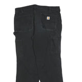 CARHARTT Womens Regular Black Cotton Blend Regular Leg Trousers W36 L32 Workwear