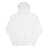 CHAMPION Mens White Cotton Blend Pullover Hoodie S Logo Script Chest