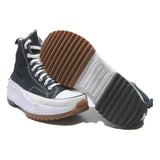 CONVERSE Run Star Hike Mens High Top Trainers Black & White Canvas UK 8.5 Chunky