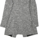 ZARA BASIC Womens Grey Button Jacket S Polyester Blend Plain Stylish Long Sleeve