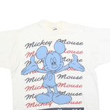 MICKEY UNLIMITED Mens White Blue & Red Graphic T-Shirt One Size Short Sleeve