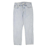LEVI'S 501 Womens Jeans Light Blue Regular Straight Denim W30 L27 Classic Fit