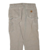 CARHARTT Mens Jeans Beige Regular Straight Denim Rinse W36 L32 Workwear Durable