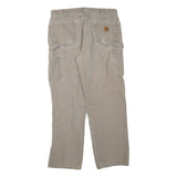 CARHARTT Mens Jeans Beige Regular Straight Denim Rinse W36 L32 Workwear Durable