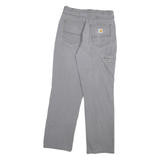 CARHARTT Mens Jeans Grey Relaxed Straight Denim Medium W26 L27 Workwear