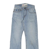 LEVI'S Womens Blue Regular Straight Denim Light W23 L25 Zip Jeans Casual