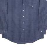 LL BEAN Mens Blue Check Shirt L Button-Down Collar Long Sleeve Casual Cotton
