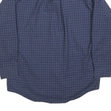 LL BEAN Mens Blue Check Shirt L Button-Down Collar Long Sleeve Casual Cotton