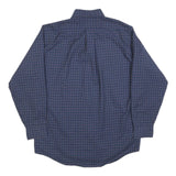 LL BEAN Mens Blue Check Shirt L Button-Down Collar Long Sleeve Casual Cotton