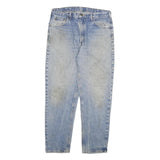 CARHARTT Mens Relaxed Light Denim Cotton Blend Zip Jeans W36 L32 Workwear