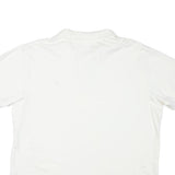 NAUTICA Mens White Short Sleeve Plain Polo Shirt L Cotton Blend Casual Classic