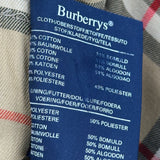Burberry Checked Trench Coat - Large Beige Cotton