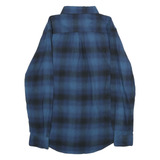 CHAPS Mens Blue & Black Check Shirt S Button Down Long Sleeve Casual