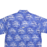 DAYS CATCH Mens Blue & White Pattern Short Sleeve Shirt L Casual Lightweight
