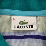 Lacoste Striped Polo Shirt - Large Multicoloured Cotton