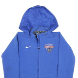 NIKE Womens Blue Zip Jacket XS Polyester Blend Tennessee Soccer Club Hooded