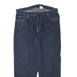 TRACK Mens Relaxed Blue Denim Jeans W38 L30 Zip Cotton Blend Casual Comfort