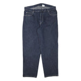 TRACK Mens Relaxed Blue Denim Jeans W38 L30 Zip Cotton Blend Casual Comfort