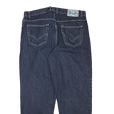 TRACK Mens Relaxed Blue Denim Jeans W38 L30 Zip Cotton Blend Casual Comfort