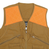 MOUNTAIN PRAIRIE Mens Brown & Orange Cotton Blend Jacket M Zip Plain Utility
