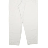 LEE Womens Cotton Blend White Classic Straight Trousers W30 L32 Zip Closure